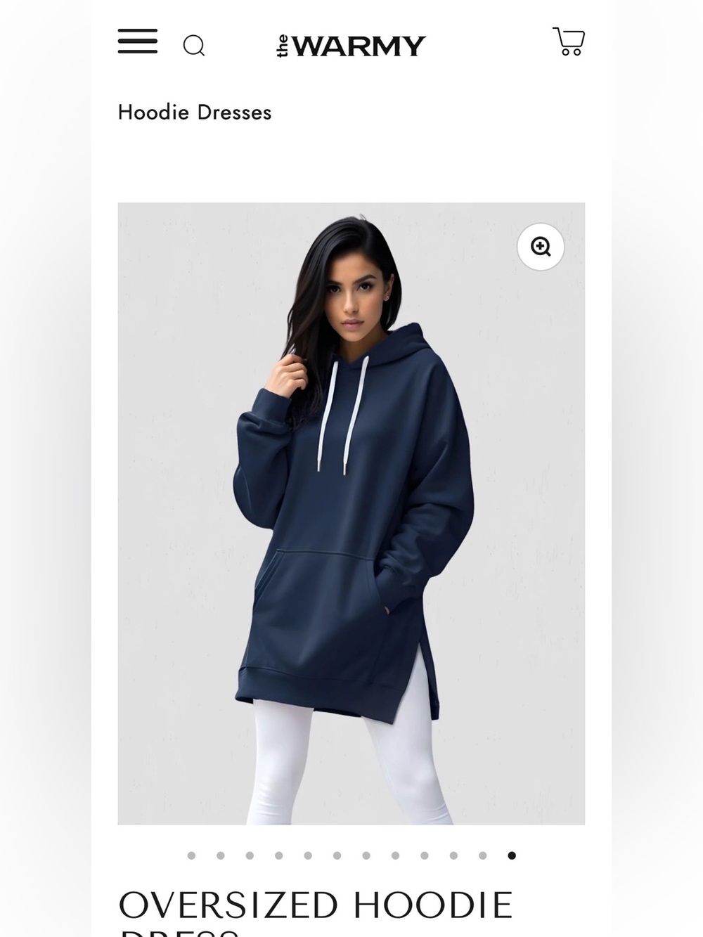 “The Warmy oversized hoodie dress Navy